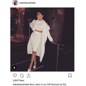 naked wardrobe BOSSED UP BASIC MIDI SKIRT